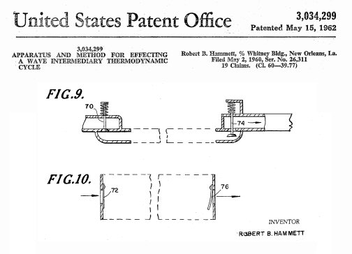 US Patent No. 3034299 by Robert B Hammett, 1962