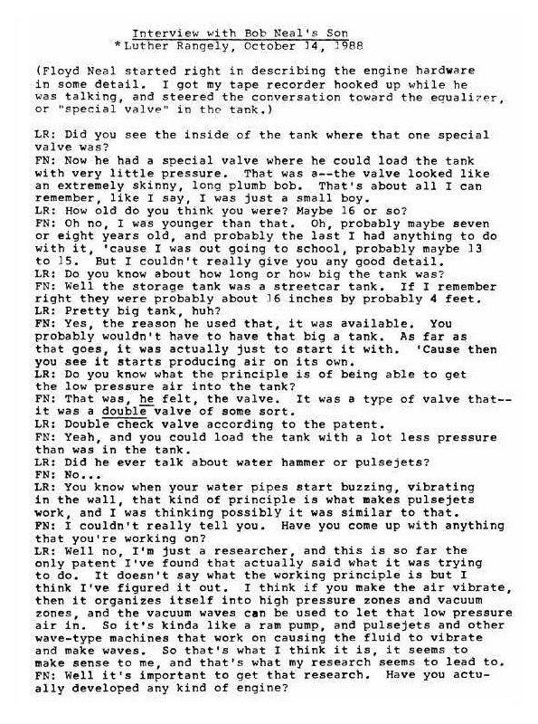 Floyd Neal interview, page 1
