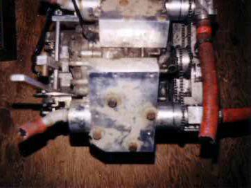 air engine made from Honda V-twin 500cc 4-stroke engine with rotary valve added