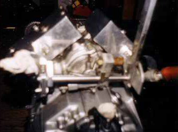 air engine made from Honda V-twin 500cc 4-stroke engine with rotary valve added