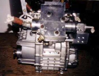 air engine made from Honda V-twin 500cc 4-stroke engine with rotary valve added