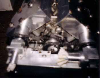 air engine made from Honda V-twin 500cc 4-stroke engine with rotary valve added