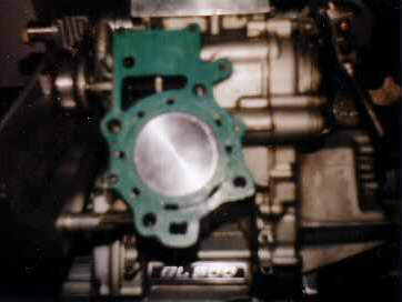 air engine made from Honda V-twin 500cc 4-stroke engine with rotary valve added