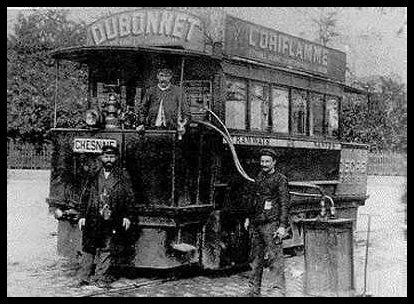 Mekarski locomotive recharging, Nantes, France
